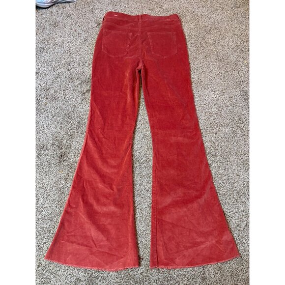 NEW Altar’d State Corduroy Flare Bell Bottoms Stretch Raw Hem High-Rise Jeans 30 - Picture 9 of 10
